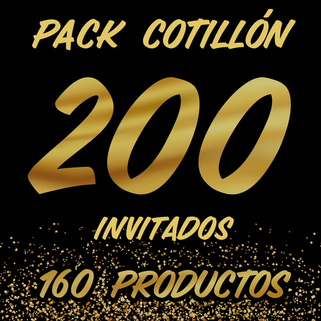 PACK COTILLÓN 200 INVITADOS